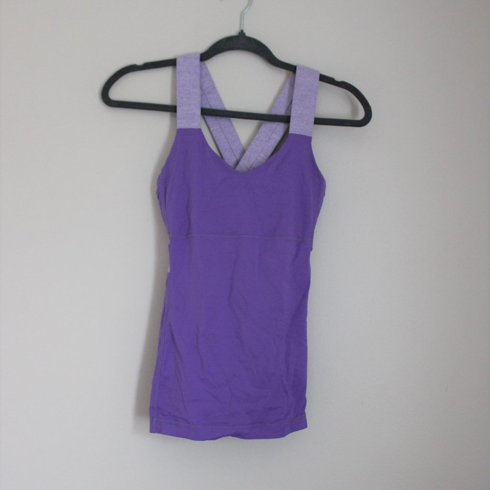 lululemon Athletica Purple Workout Top with Support